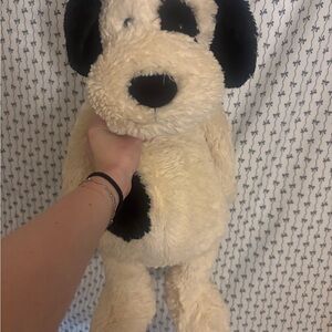 Jellycat Cream and Black Stuffed Dog